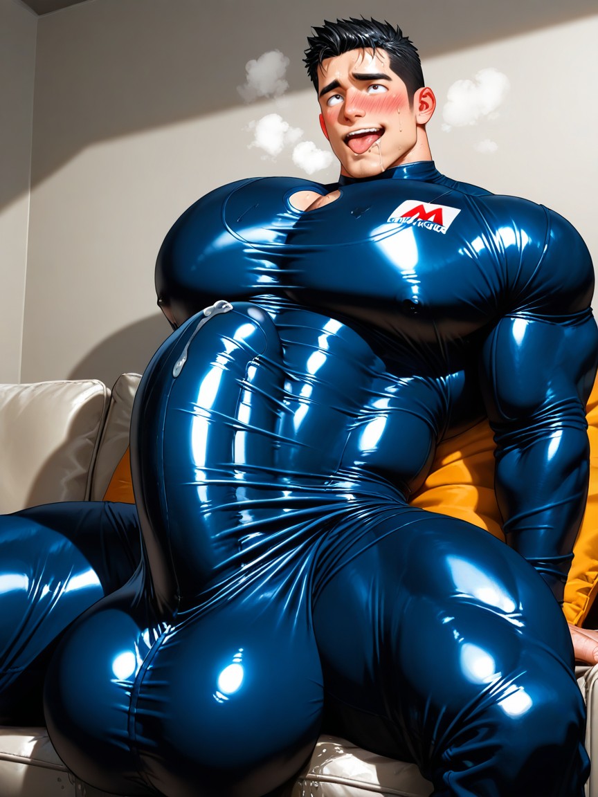 Only Men, Drooling, Detailed AI Gay Porn