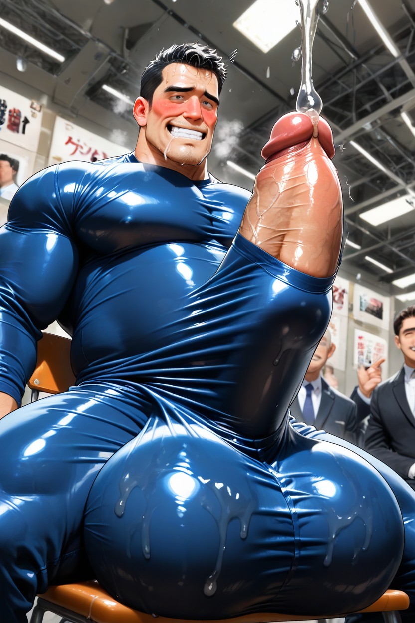 Gay, Detailed, Glans Between Pecs AI Gay Porn