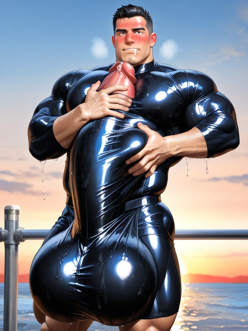 Solo, Sweaty, Hypercock Bulge Thicker And Longer Than Leg AI Gay Porn