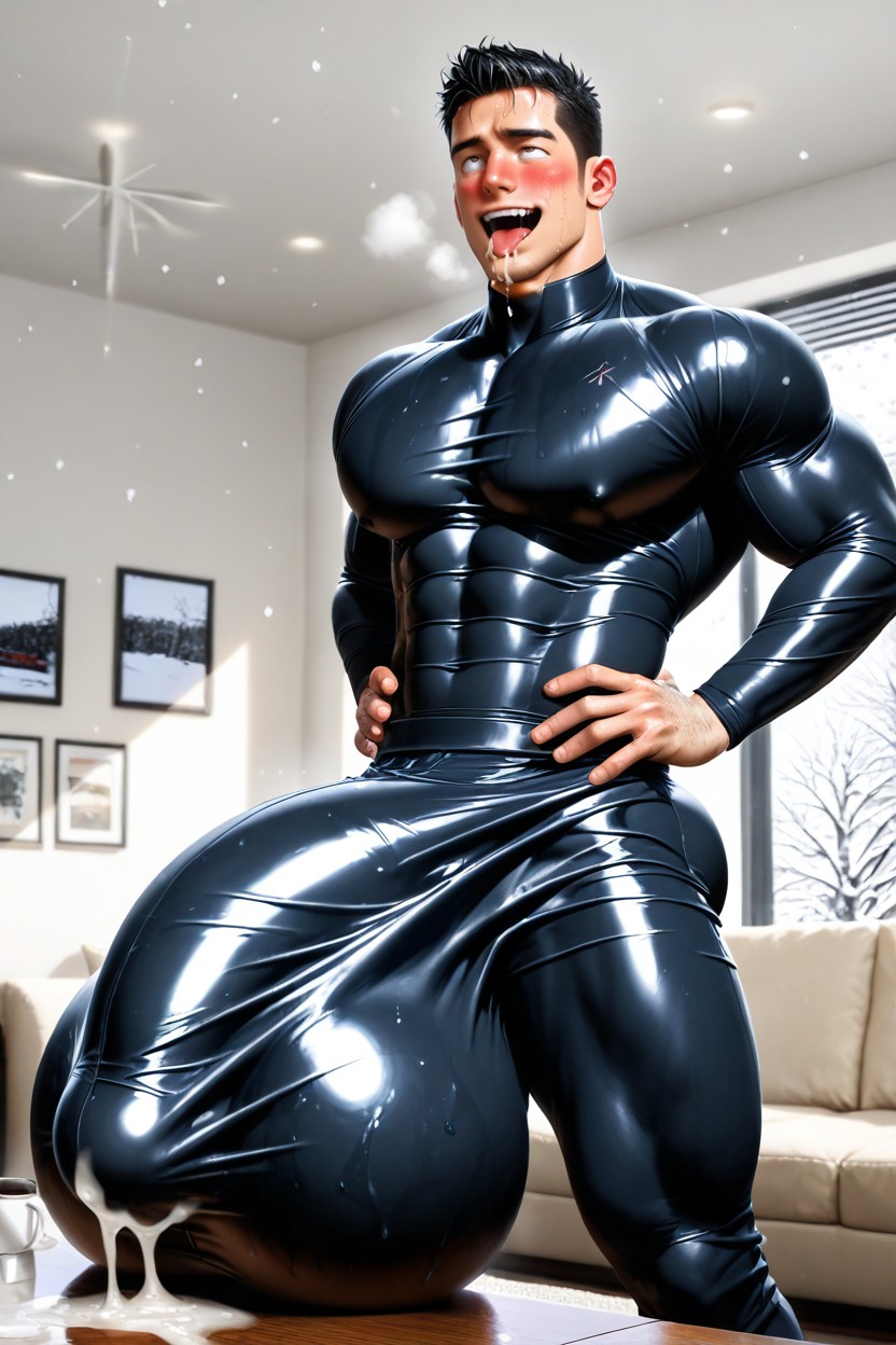 Uncensored, Nervous Look, Medium Ass AI Gay Porn