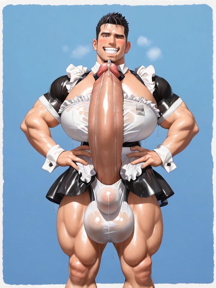 Solo, Square Jaw, Selfsuck AI Gay Porn