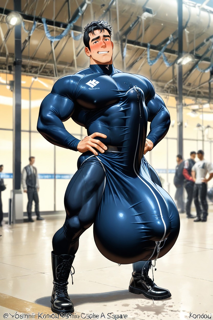 Kiss Own Cock Tip, Fully Erect Hyper Cock, Hypercock Bulge Thicker And Longer Than Leg Porno IA Gay