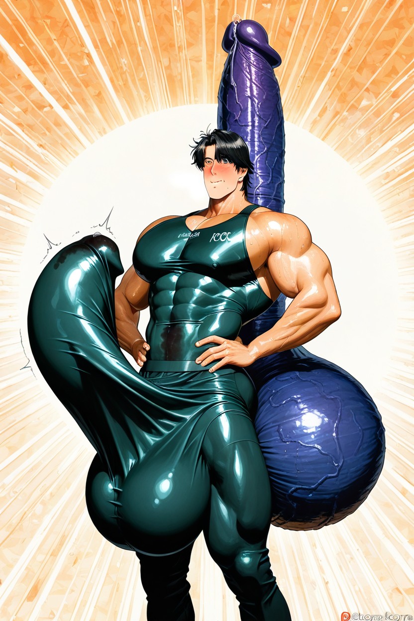 Blushing, Steamy, Hypercock Upward Bulge Thicker And Longer Than Arms AI Gay Porn