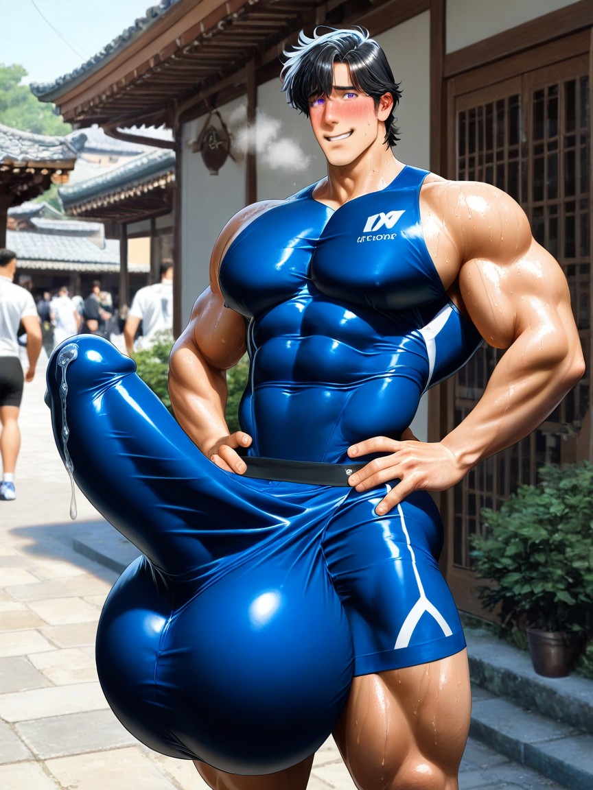 Upward Curved Cock, Angular Features, Clear Lines AI Gay Porn