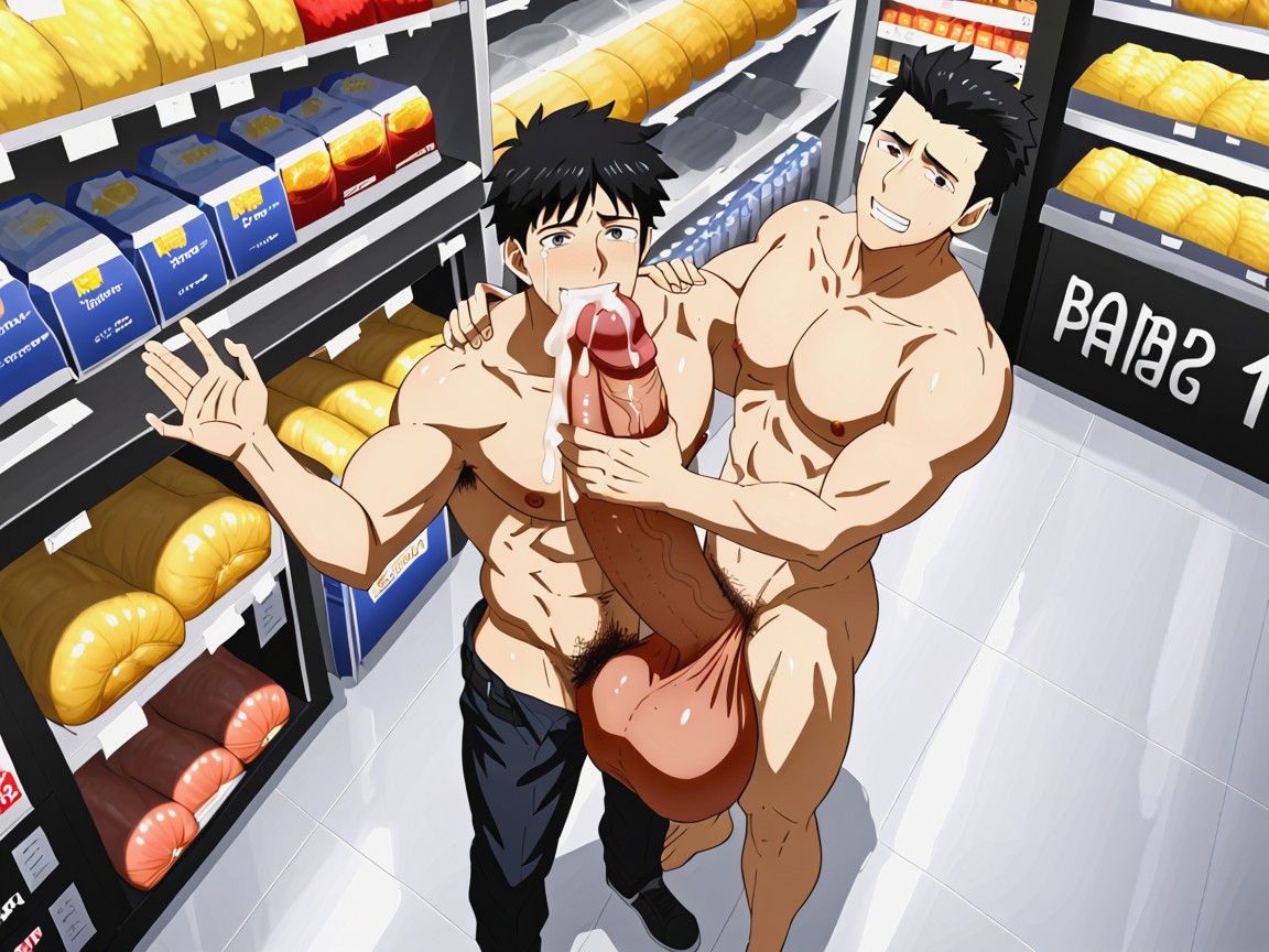 Correct Anatomy, View From Above, On His Knees AI Gay Porn
