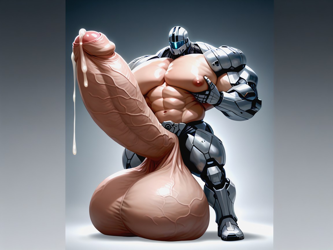 Only Men, 18+, Gigantic Fully Erect Uncut Penis KI Schwulenporno