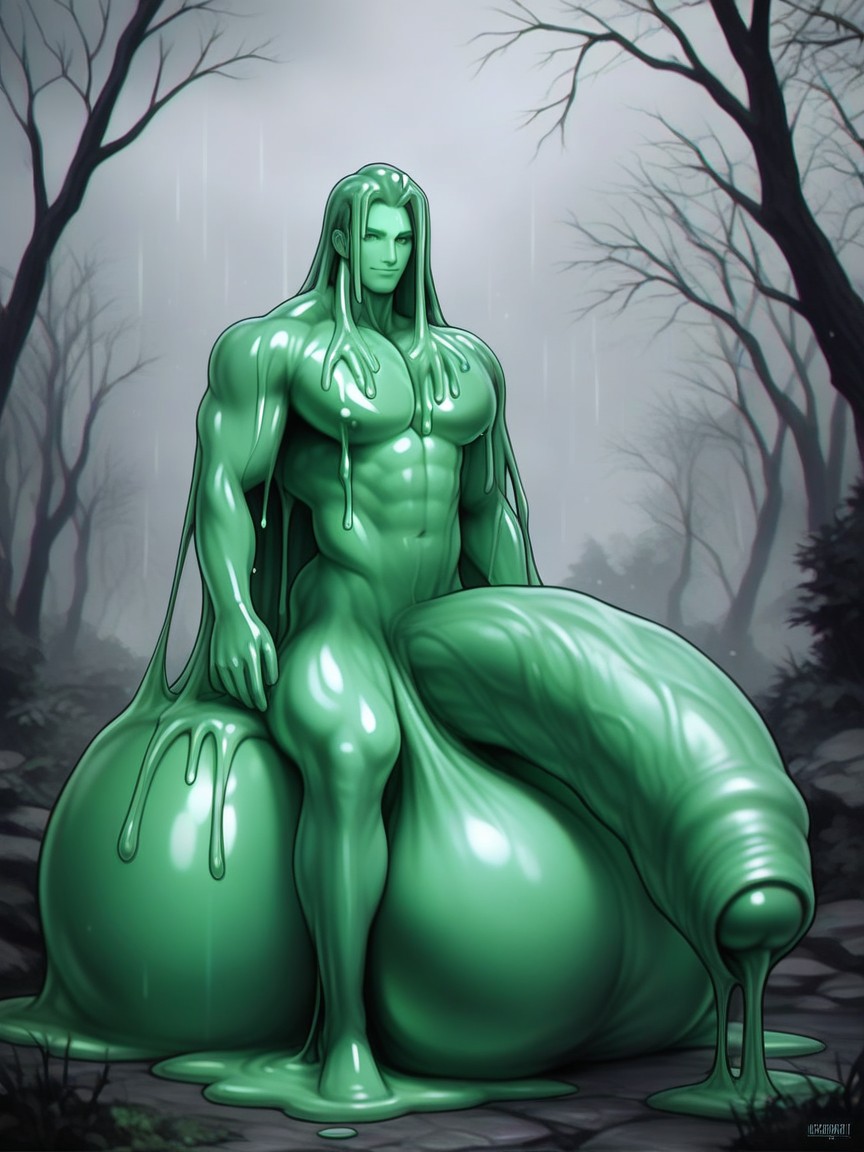Gigantic Fully Erect Uncut Penis, Male Only, Only Men AI Gay Porn