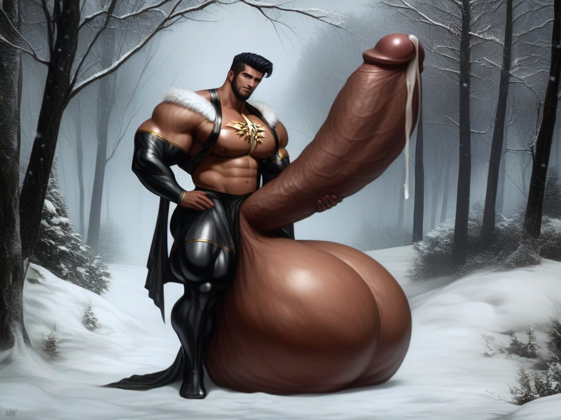 Massive, 18+, Snowing AI Gay Porn