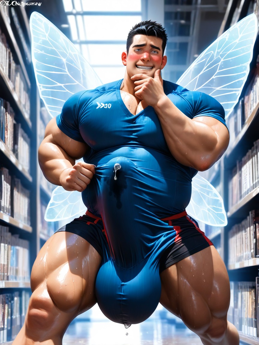 Sweaty, Extremely Erect, Clear Lines AI Gay Porn