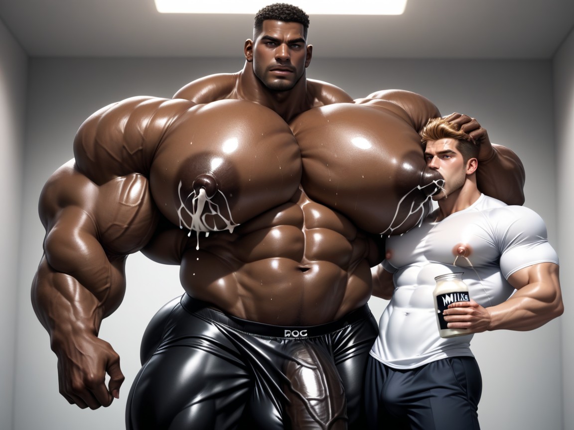 Sucking Milk Out Of Nipples, Pulling Nipple, Huge Arms AI Gay Porn