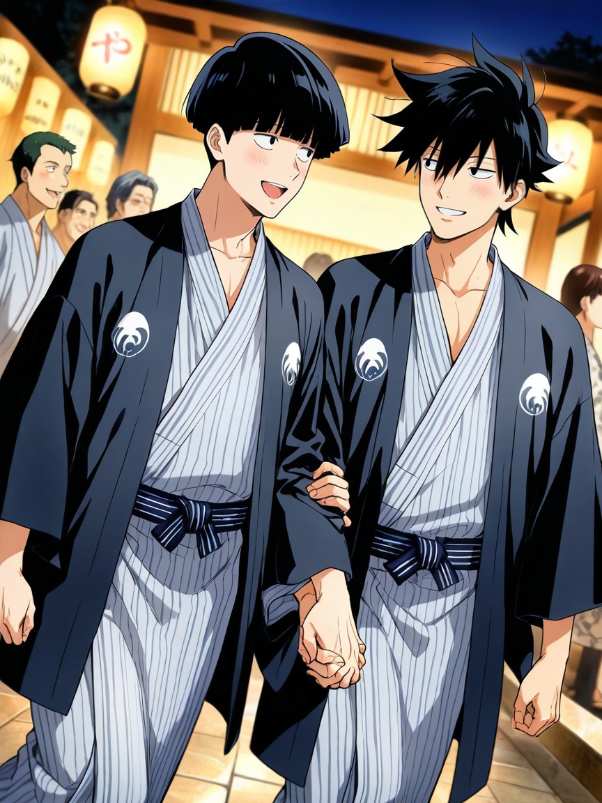 Bath Yukata, Cowboy_shot, Long Sleeve AI同性恋黄片