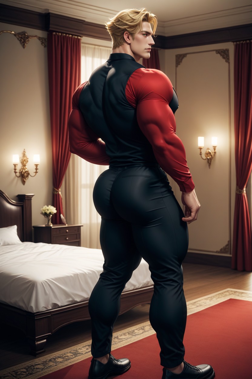 Thick Arms, Pale Skin, Bubble Butt AI Gay Porn