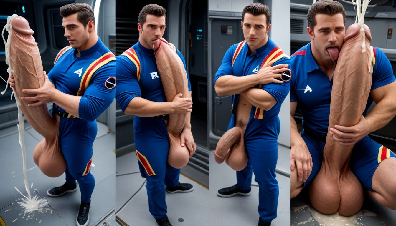 Hard Light, Licking Cock, View From Above AI Gay Porn