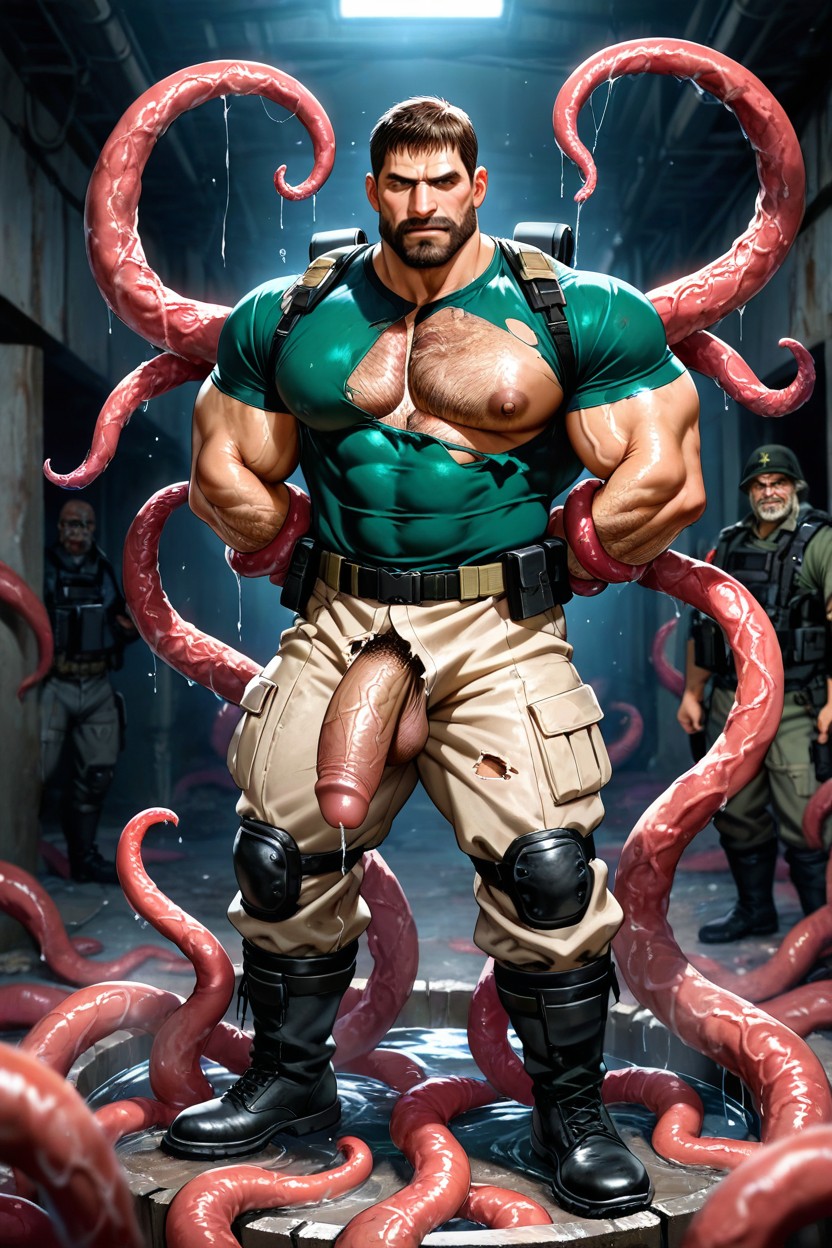 Thick Beard, Thick Eyebrows, Muscular AI Gay Porn