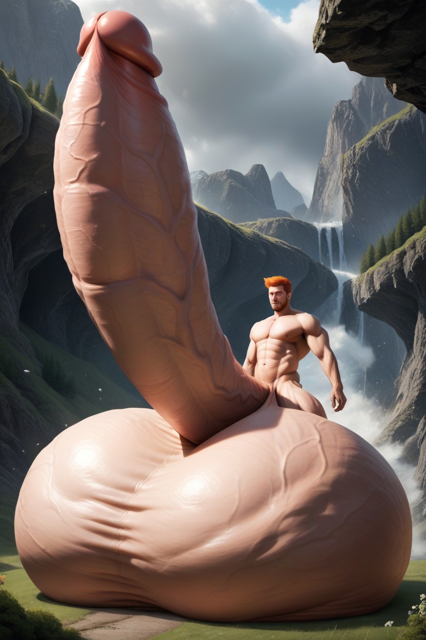 18+, Extreme Massive Hyper Penis, Exploding With Cock Growth AI Gay Porn