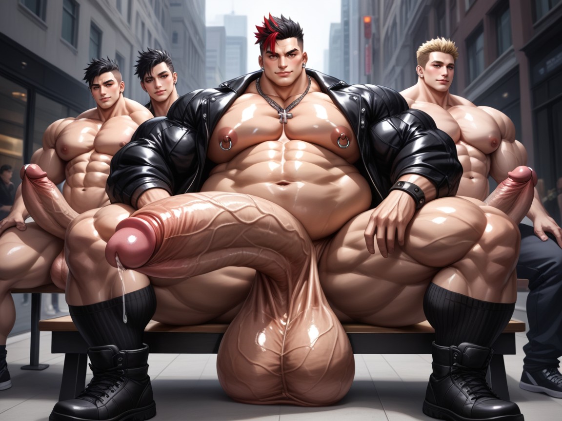 Hyper Genitals, Hyper Huge Bulging Testicles, Orgy AI同性戀黃片