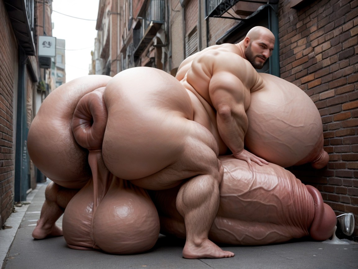 Oversized Heavy Hyper Balls, Ball Growth, Hyper Cock Bigger Than Human AI Gay Porn