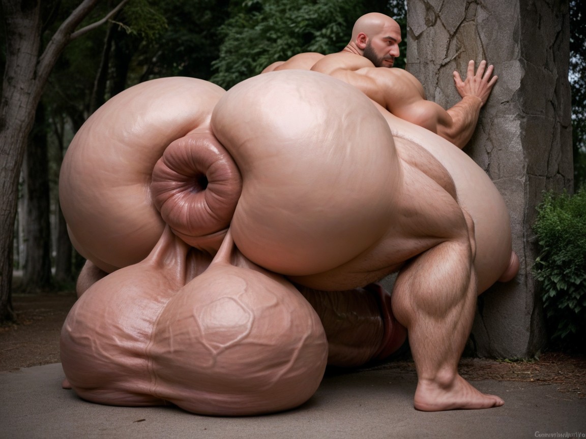 ;central Park; Hyper Cock, Hyper Balls, Massive Oversized Hyper Balls ゲイAIポルノ