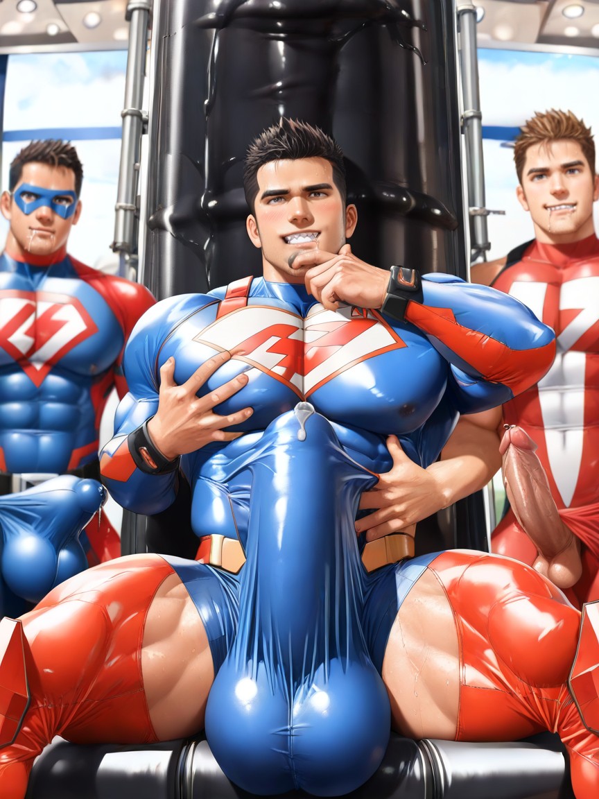 大きい, Hands Fondling Massive Balls, Photorealistic ゲイAIポルノ