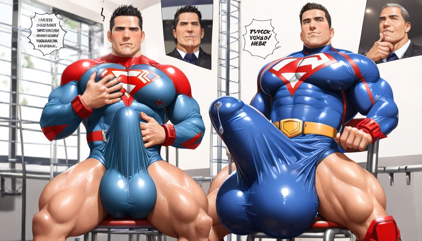 Cock Bulge Bigger Than Entire Body, Steamy, Correct Anatomy Pornografia gay com IA