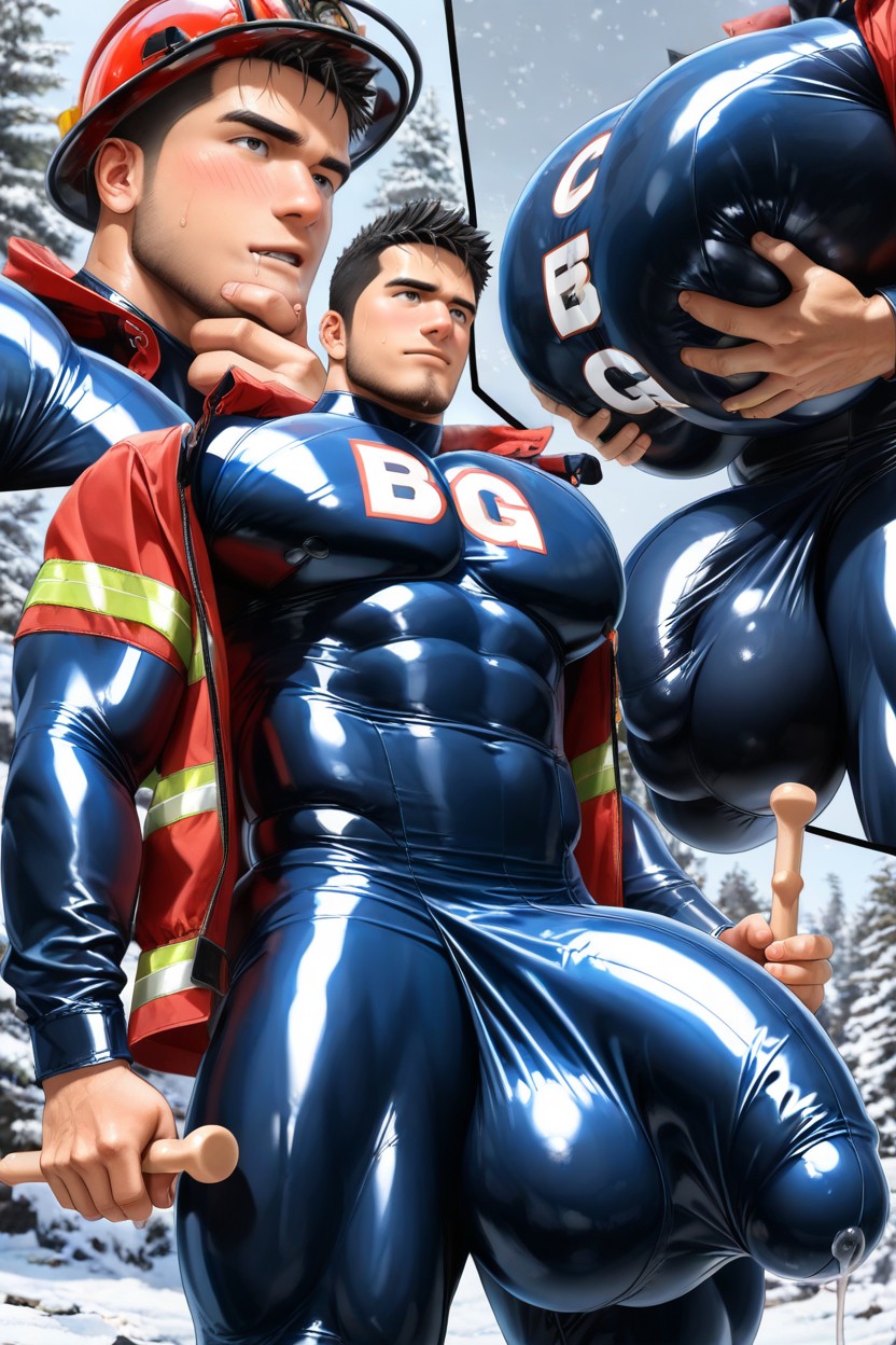 Extremely Erect Hyper Upward Curved Cock, Scum Bara, Sweaty AI Gay Porn
