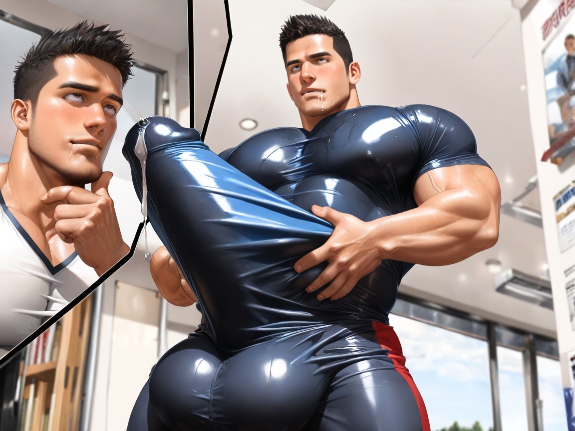 Gay, Kiss Own Cock Tip, 25+ ゲイAIポルノ
