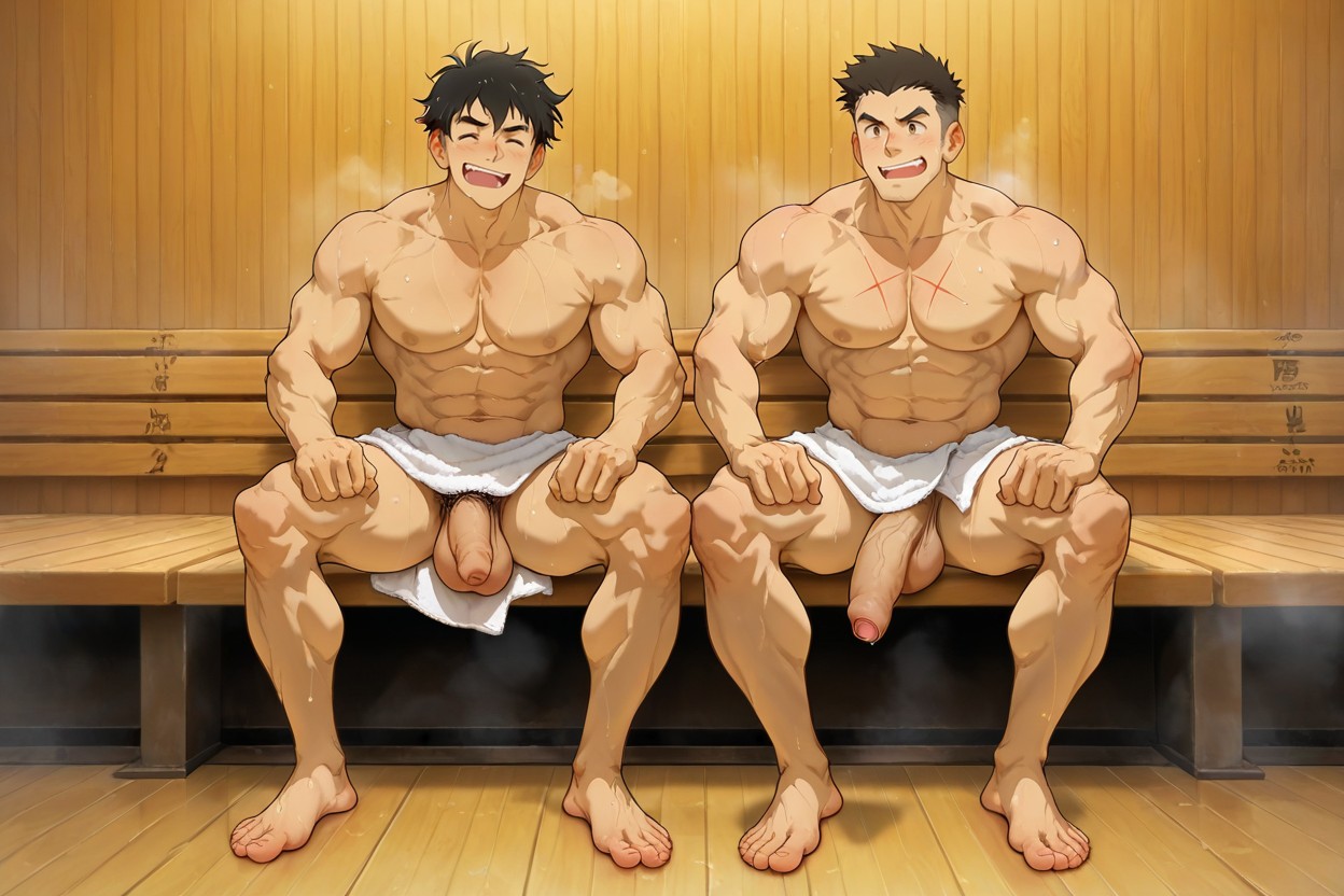 Male, 18+, Towel ゲイAIポルノ
