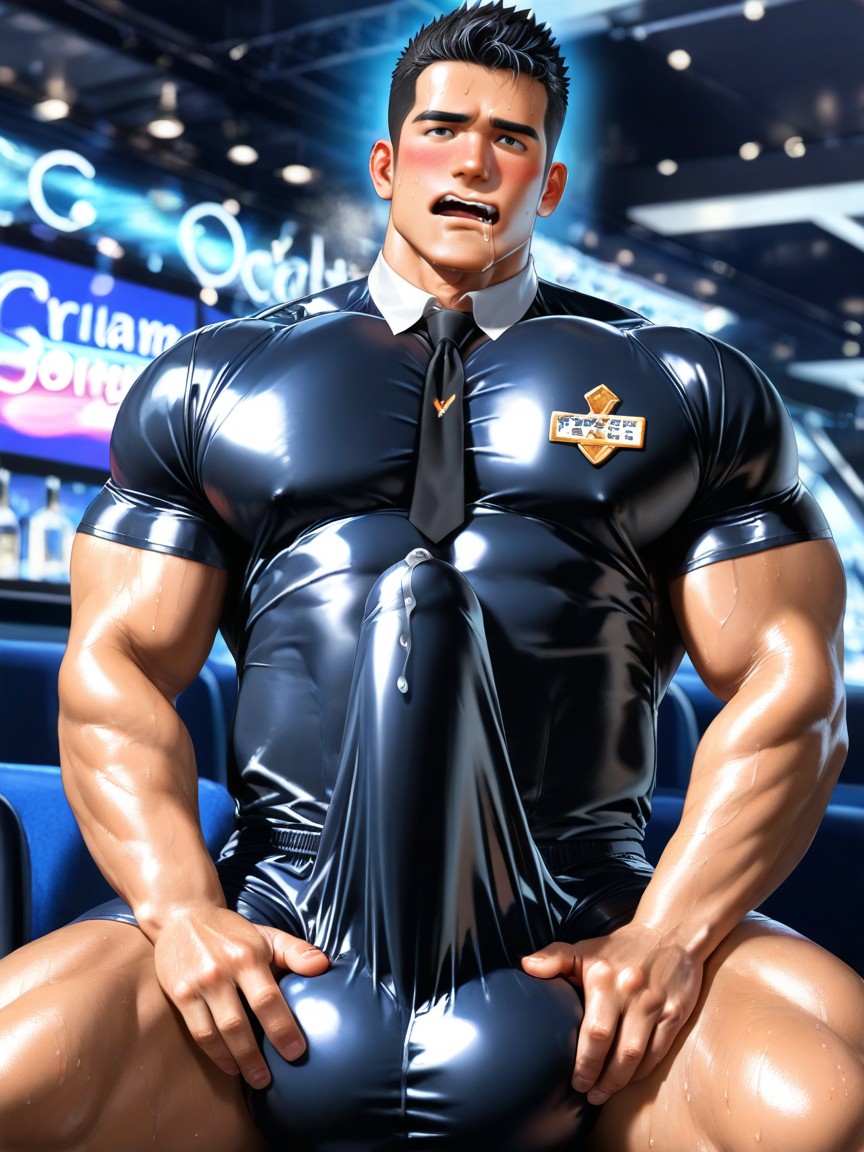 Black Hair, K, Fully Upright Upward Boner ゲイAIポルノ