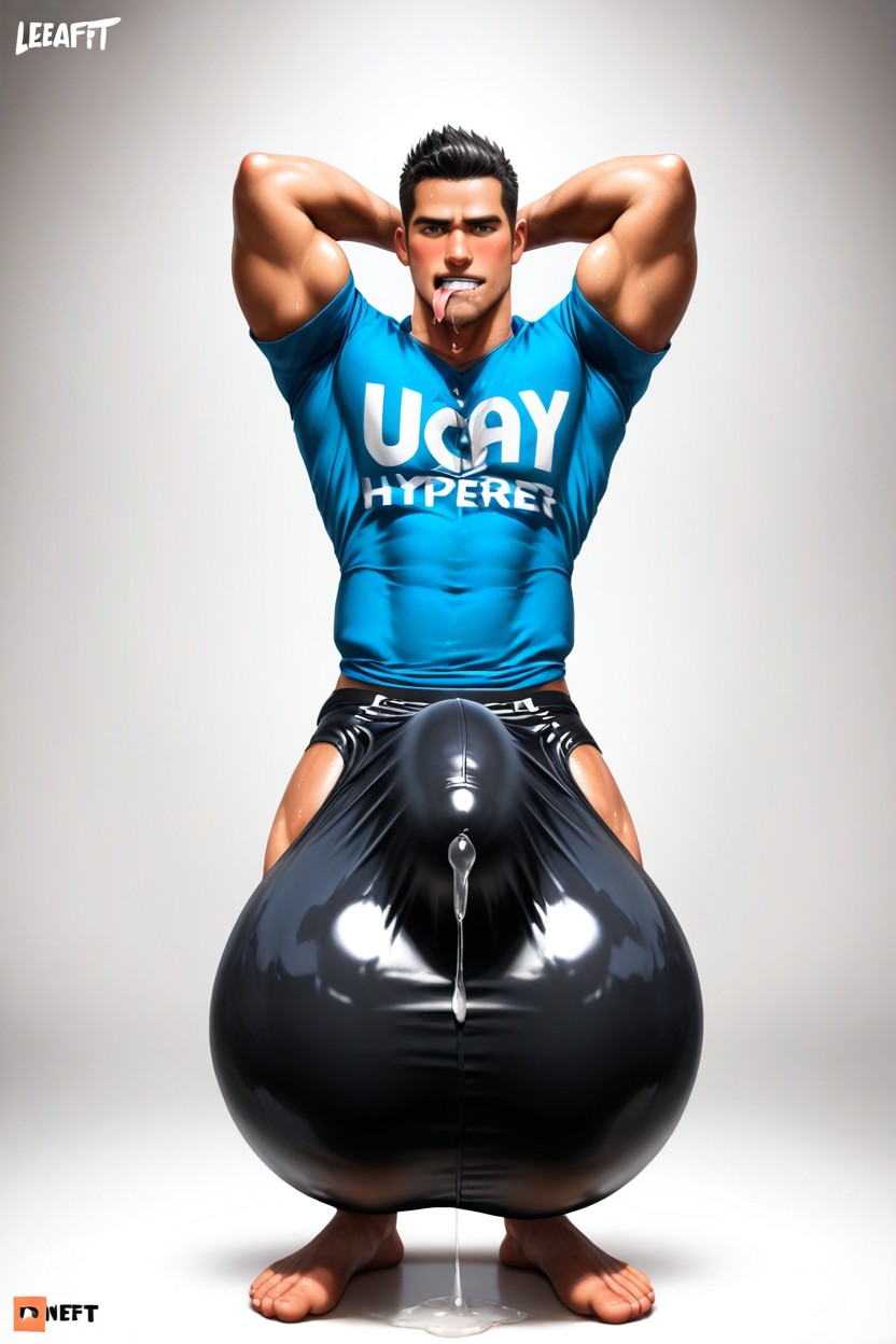 Solo, Bulge Thicker And Longer Than Leg, Drooling AI Gay Porn
