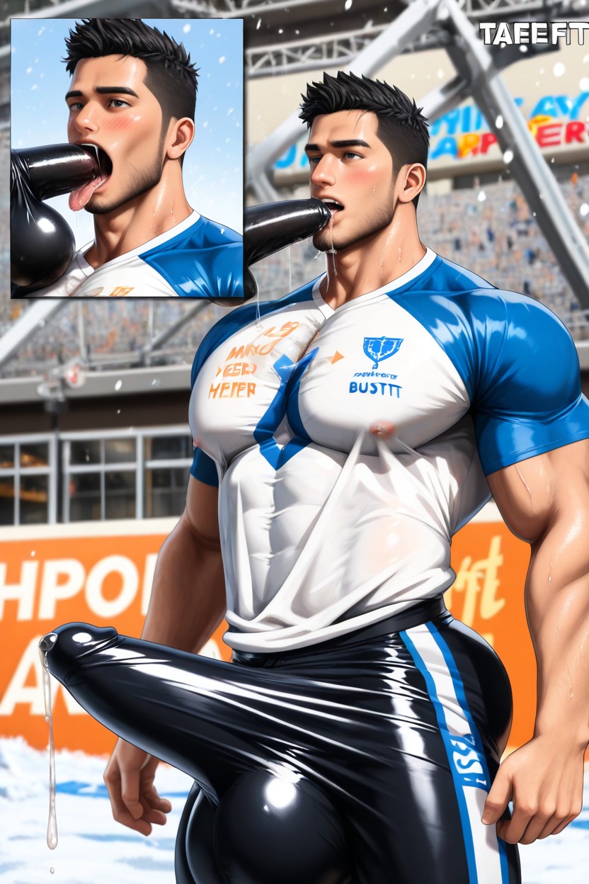 Solo, Vertical Cock Outline In Shirt, Photorealistic ゲイAIポルノ