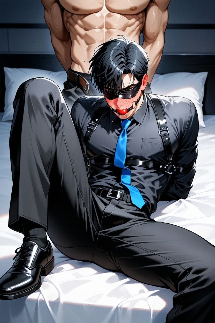 And Black Socks, Tied, Black Hair AI Gay Porn
