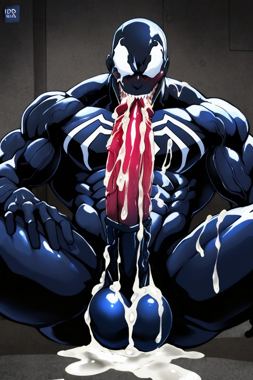 Hyper Long Cock, Cumming, ありえないほど長いハイパーペニス ゲイAIポルノ