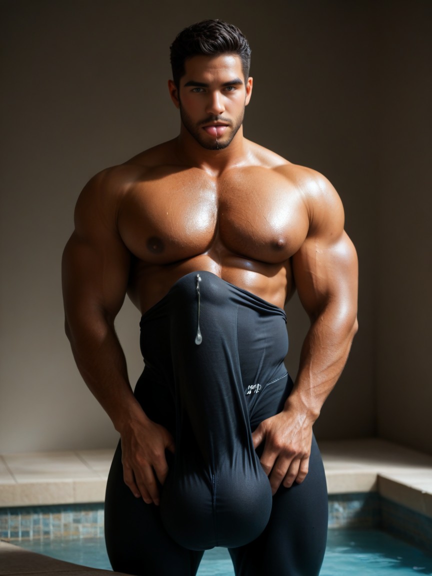 Solo, Tip Of Bulge Near Chin, Detailed ゲイAIポルノ
