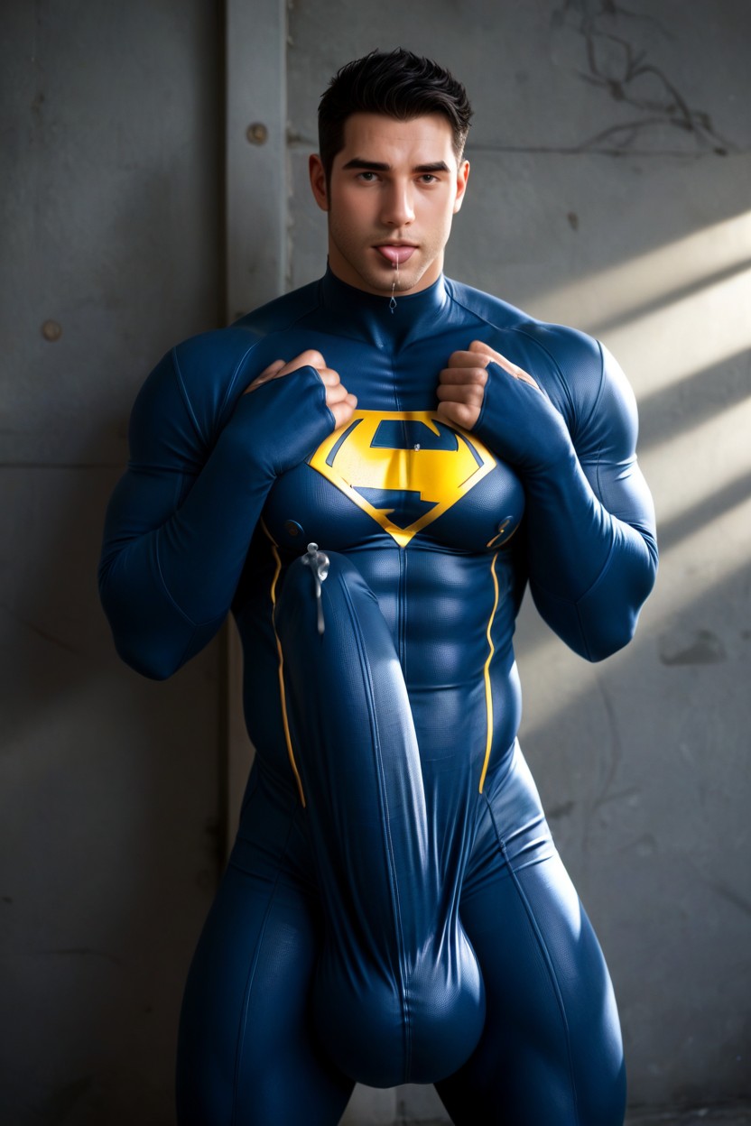 Sweaty, Tip Of Bulge Near Chin, Cock Bulge Between Pecs AI同性戀黃片