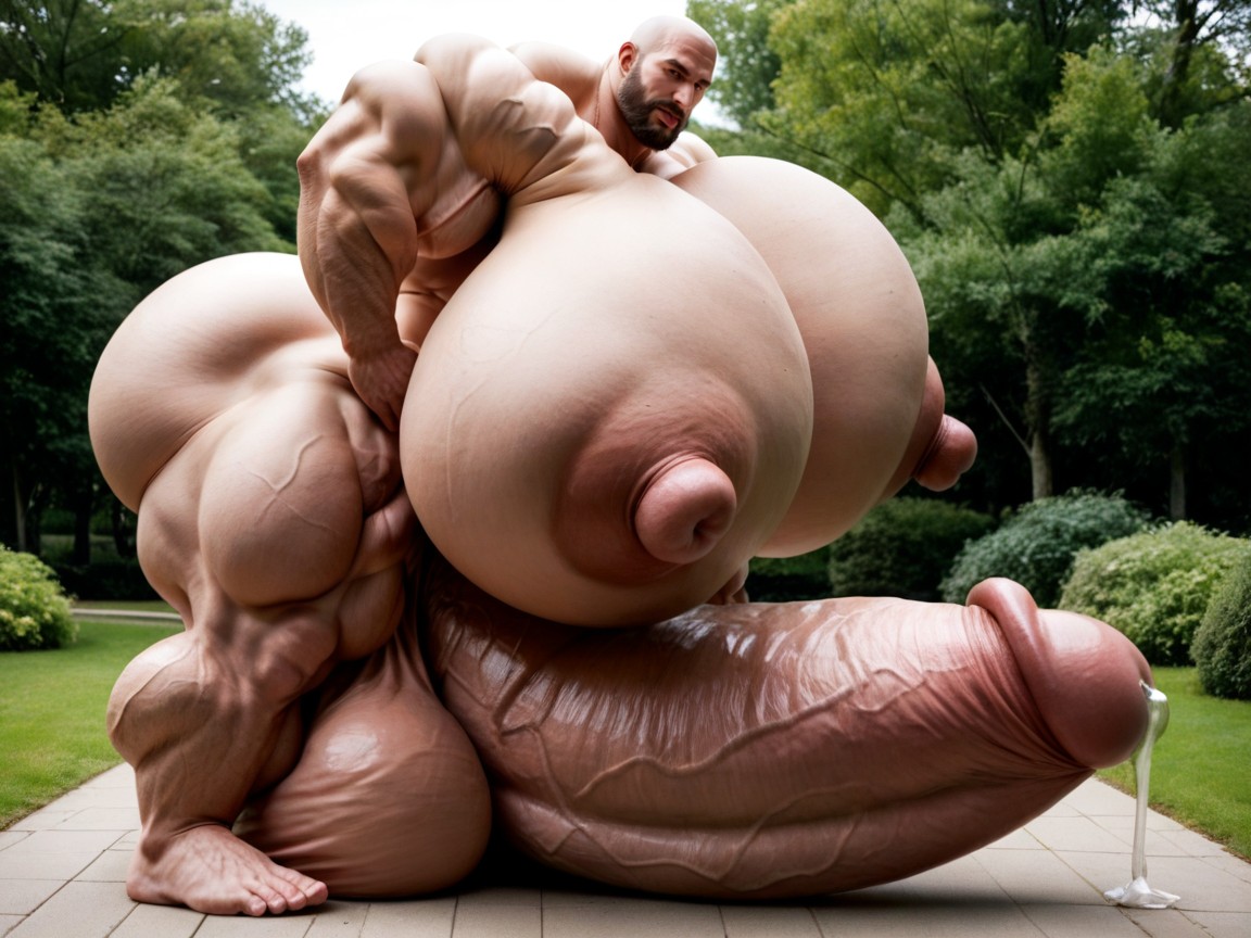 Oversized Hyper Muscles, 站立, Hyper Cock Bigger Than Human AI同性戀黃片