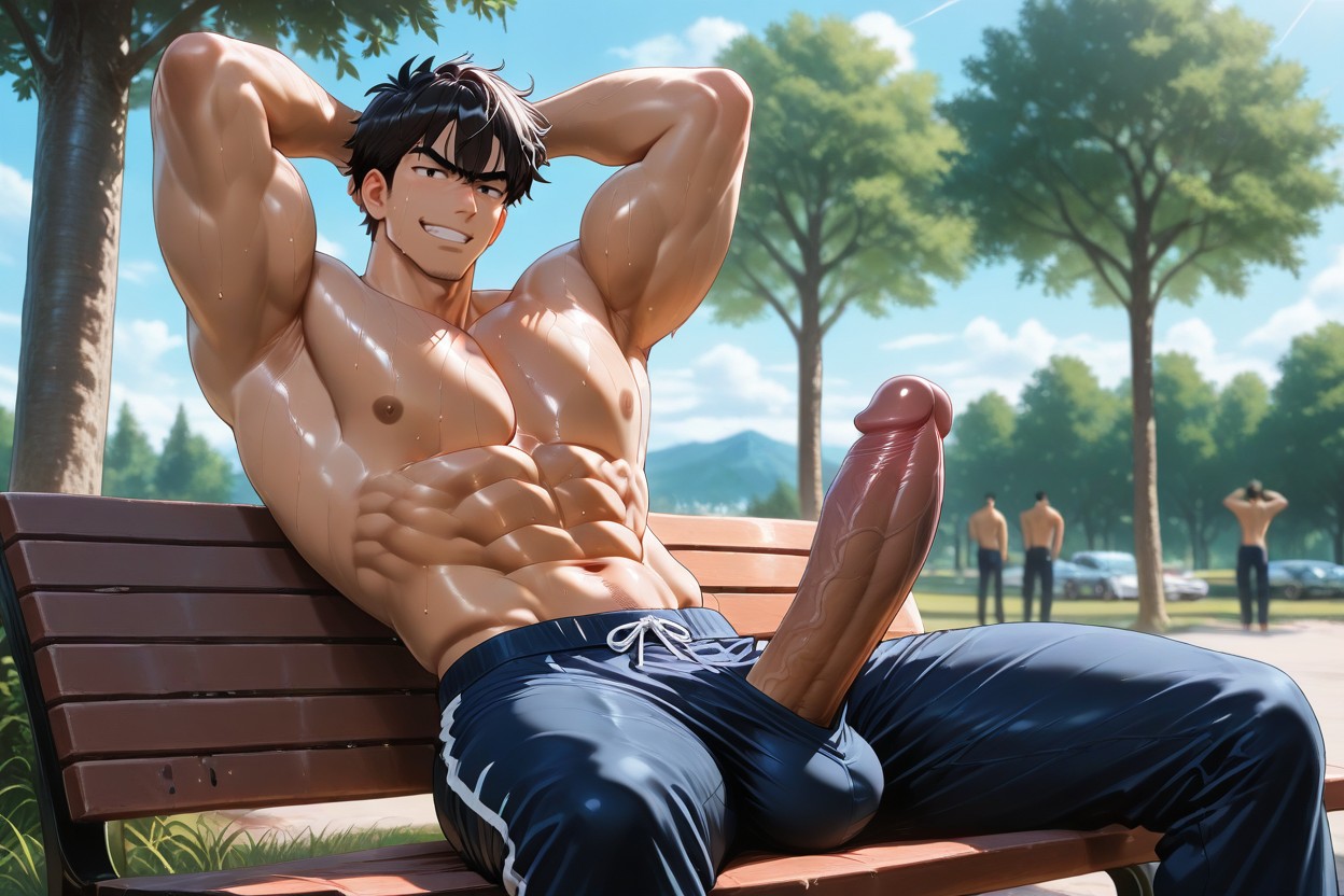 Massive Breasts, Big Dick, Topless ゲイAIポルノ