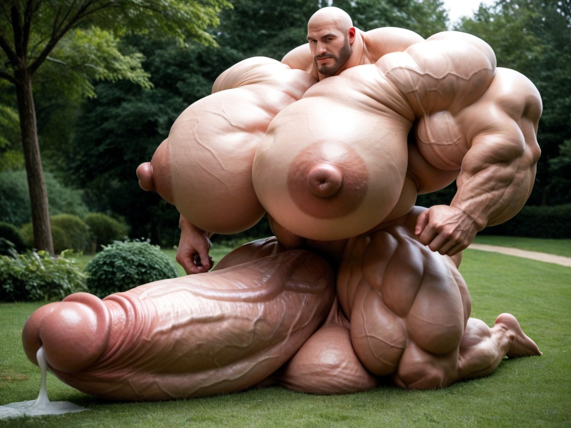 Oversized Hyper Muscles, Extreme Hyper Cock, Hyper Veiny Muscles ゲイAIポルノ