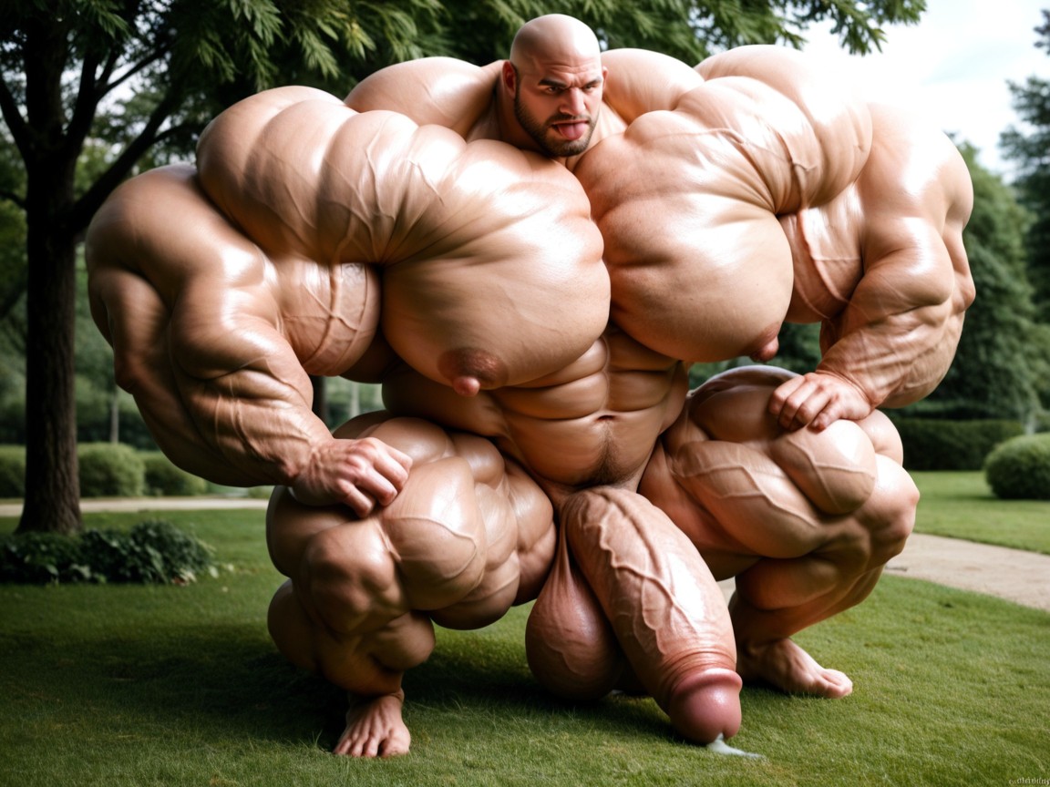 Extreme Hyper Vascular Muscles, Hyper Taut Cock, Oversized Heavy Hyper Muscles ゲイAIポルノ