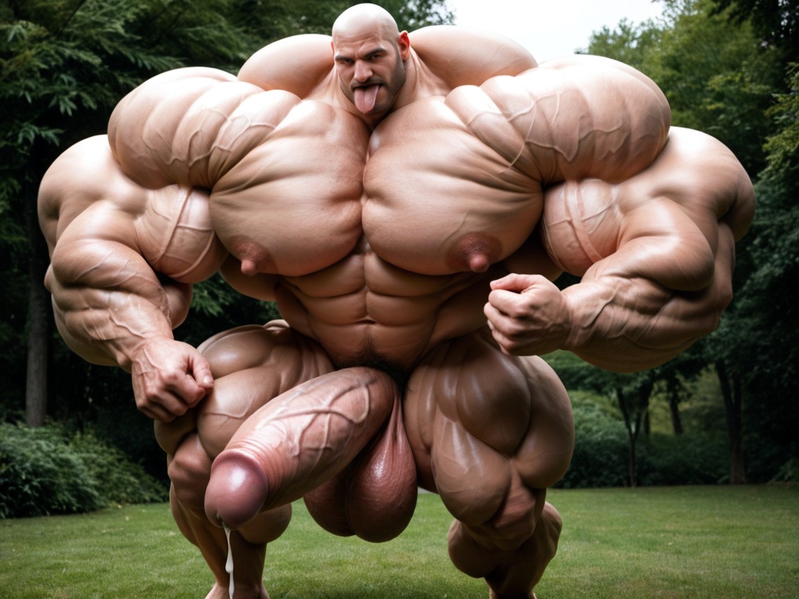 Hyper Puffy, Massive Bodybuilder Muscles, Hyper Taut Cock Porno gay IA