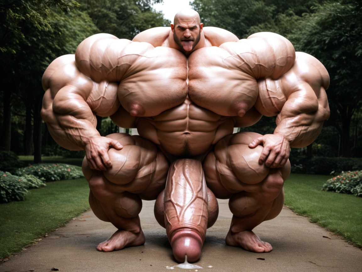 Obese, Oversized Hyper Gigantic Muscles, Massive Oversized Hyper Muscles ゲイAIポルノ