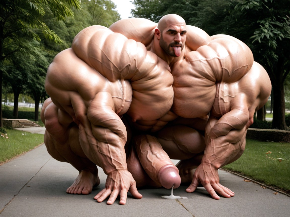 Extreme Hyper Muscles, 公園, Massive Oversized Hyper Muscles AI同性戀黃片