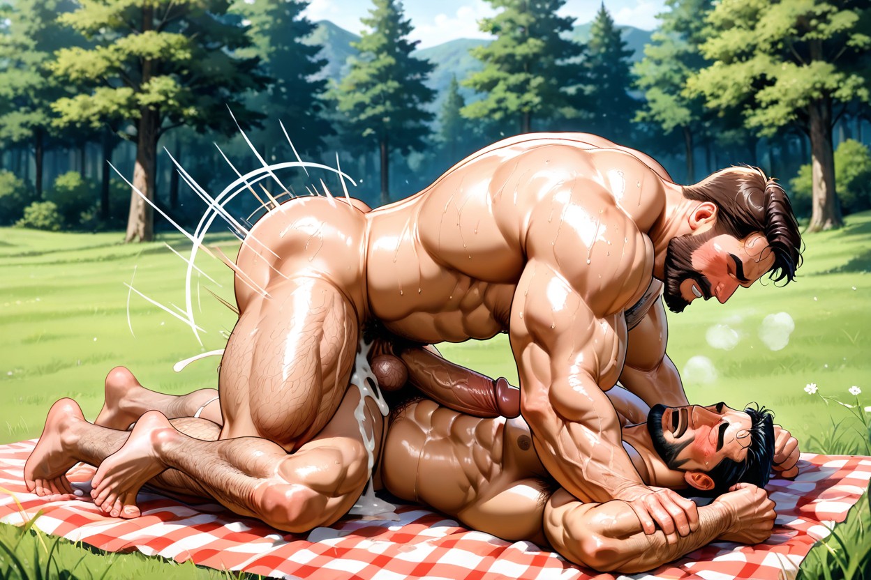 Fuck In Ass, Greek Man, Músculos De Grandes Dimensões Pornografia gay com IA