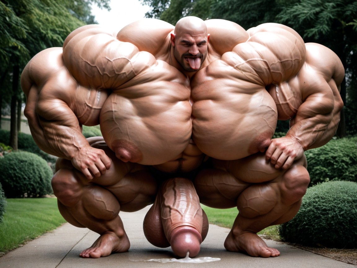Hyper Massive Balls On Floor, Hyper Cock Bigger Than Human, Standing AI Gay Porn
