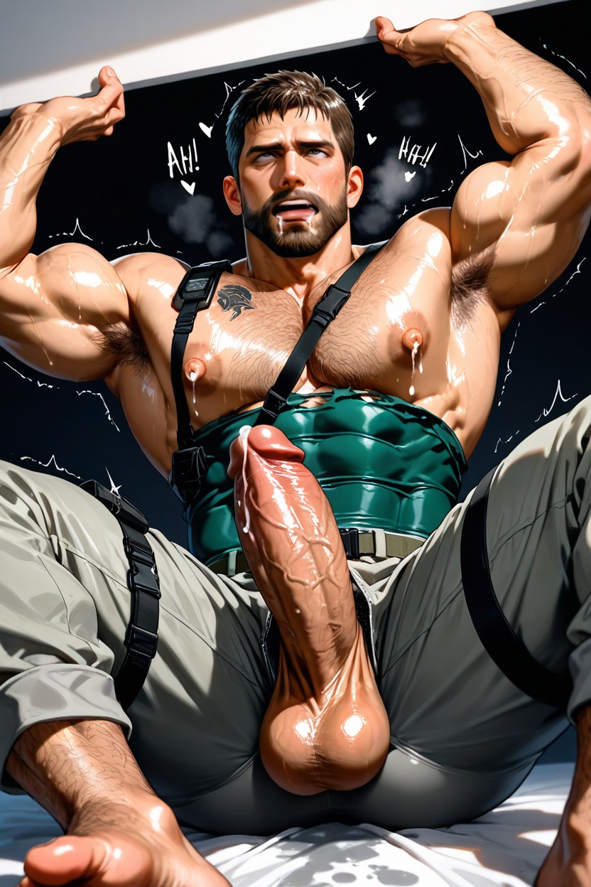 Body, Bubble Chest, Showing Armpits Hair AI Gay Porn