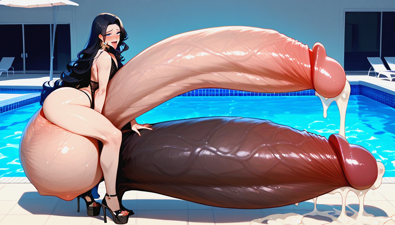Enormous Cock Head, Exaggerated Urethra, Impossibly Long Hyper Penis AI Gay Porn