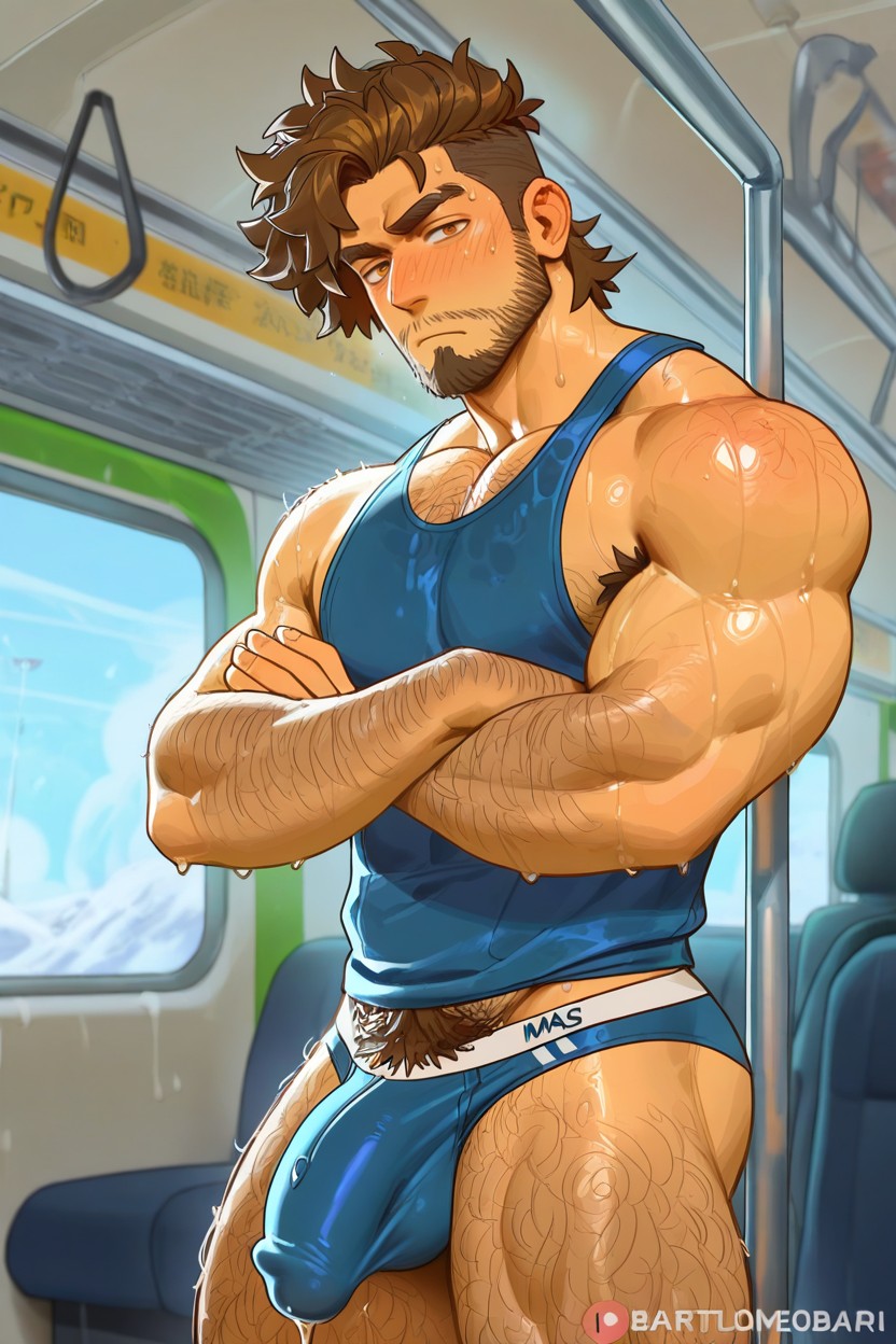 Fluffy Hair, Black Solo, Volumous Hair Pornografia gay com IA