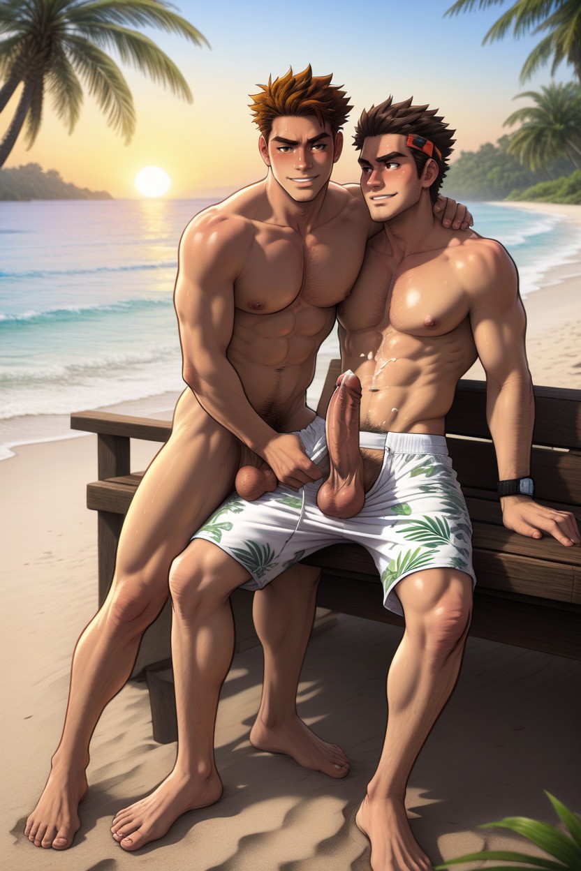 Cumming Together, Side View, Melkor Mancin Artstyle AI同性戀黃片