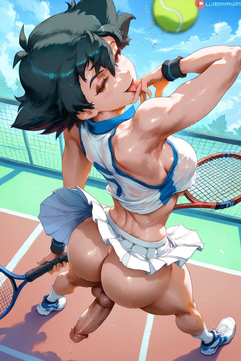 Outdoors, Ultra Sweaty Body, Ultra Oily Skin ゲイAIポルノ