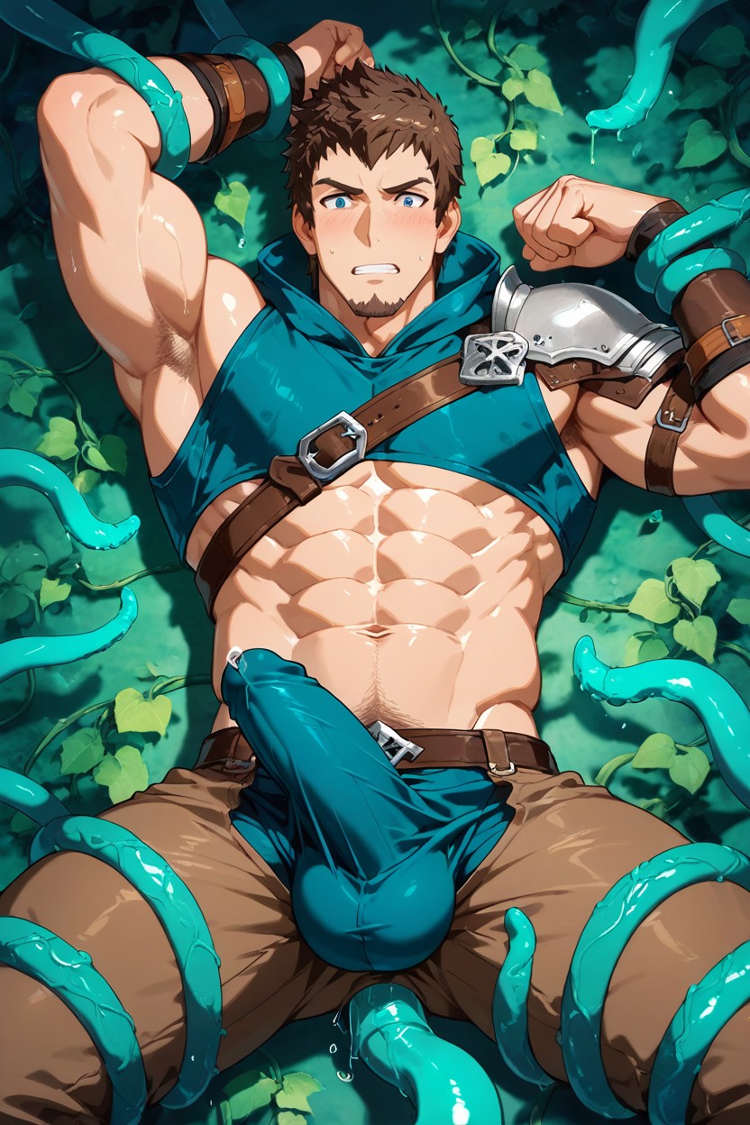 Cock Bulge Erect Sideways, Volumetric Light, Goatee ゲイAIポルノ