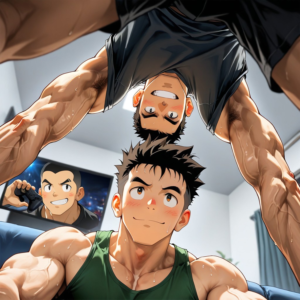 Beitemian, Crowding Around You, Video Games On The Couch ゲイAIポルノ